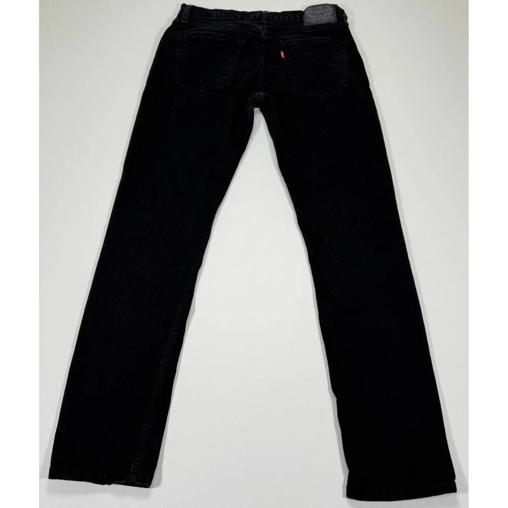 Levis 511 Mens Jeans 34x34 Fit 32x32 Black Slim Fit Straight Leg Denim Stretch